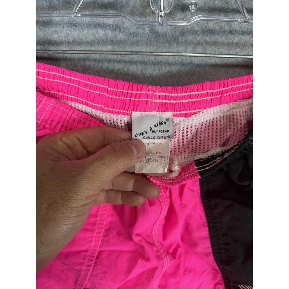 Vintage Lifes A‎ Beach Shorts Mens XS Surf Nylon Swim Made USA 80s